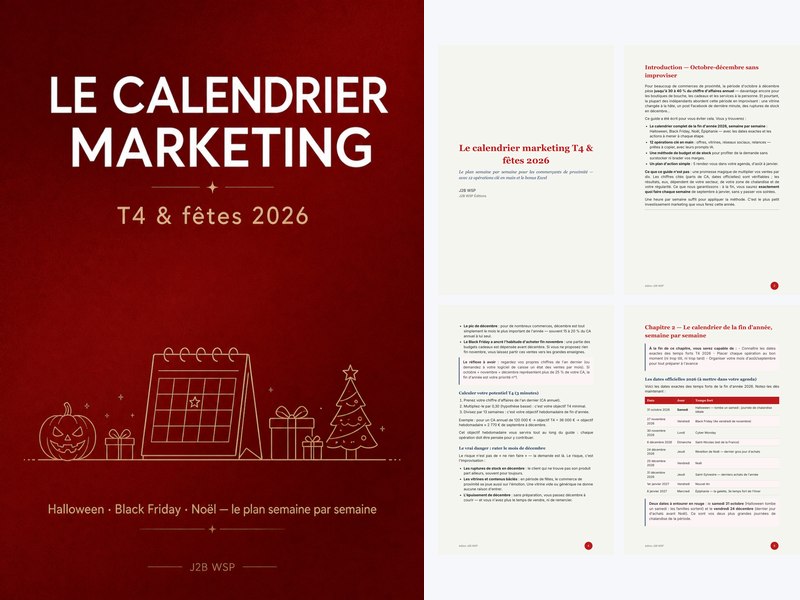 Le calendrier marketing T4 et fêtes 2026 — Halloween, Black Friday, Noël : le plan semaine par semaine