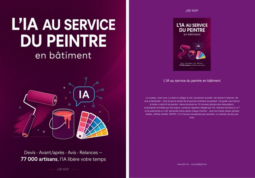 L'IA au service du peintre en bâtiment — Devis, avant/après, contenus, avis, relances