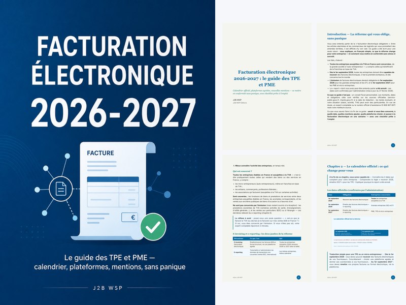 Facturation électronique 2026-2027 : le guide des TPE et PME — Calendrier officiel, plateformes agréées, nouvelles mentions